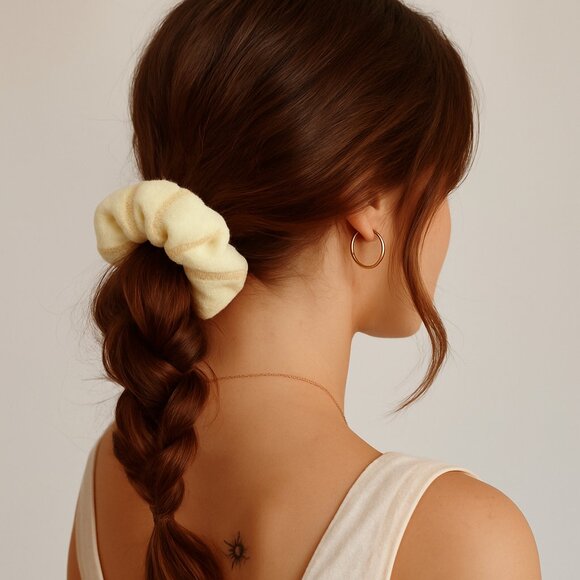 Summer Fridays Buttercream Terrycloth Hair Scrunchie - Picture 2 of 5